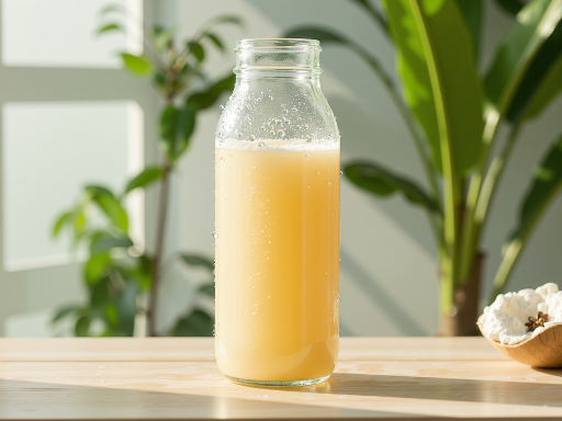 芒果汁产品包装展示,透明瓶装果汁带有芒果图案标签