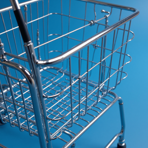 交易流通图标，绿色购物车形状，旁边有货币符号